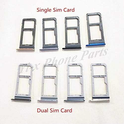 Lysee SIM Card Adapters - 50PCS Single/Dual Sim card Holder For Samsung Galaxy Note 8 N950 N950FD SIM Card Tray Holder Replacement Part - (Color: Single Blue)
