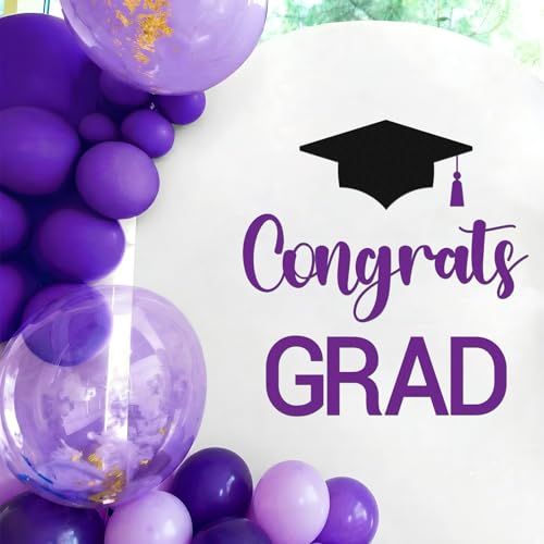Image of Epakh 2026 Graduation Party Decal Sign for Backdrop Letters Peel and Stick Graduation Sticker for Balloon Arch Decorations Party Sign Wall Decor(Purple)