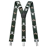 ⭐️ IDEALE MAßE - Die Hosenträger in FARBE sind 120 cm lang und 3,5 cm breit, somit eignen sie sich perfekt für Männer bis 1,93 m Körpergröße
