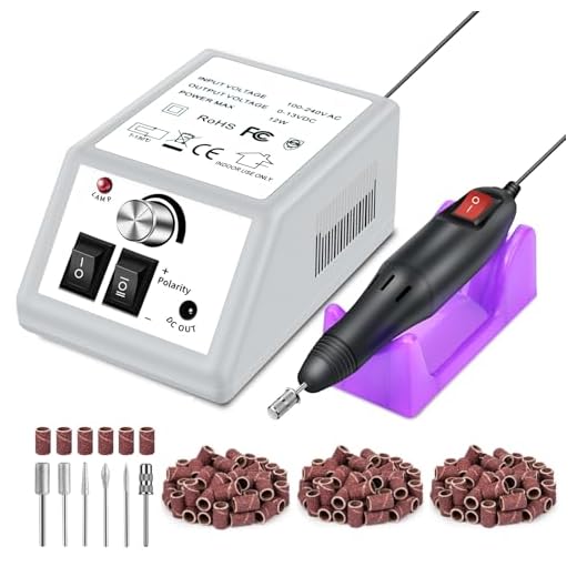 Professional Electric Nail Drill Machine Nails File Manicure Set Low Noise Vibration with 156pcs Sanding Bands for Acrylic Nail Drill Gel Art Remover Pedicure Tool Glazing Polisher Polishing Grinder