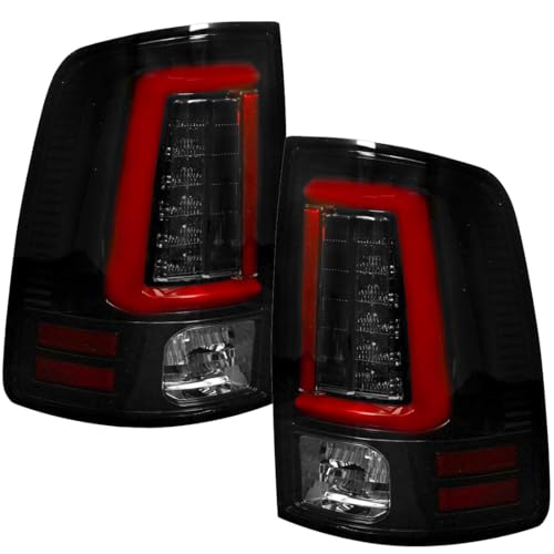 RECON - Fits Dodge 14-18 RAM 2500/3500, 13-18 RAM 1500 & 09-23 RAM 1500 Classic Body Ultra Bright Premium OLED Tail Lights (Replaces Factory/OEM LED Tail Lights Only) SMOKED LENS