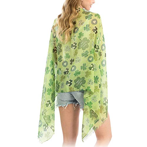Me Plus St Patrick's Day Green Clover Shamrock Party Holiday Oblong Scarf (Large Clover-Green) #TOP4