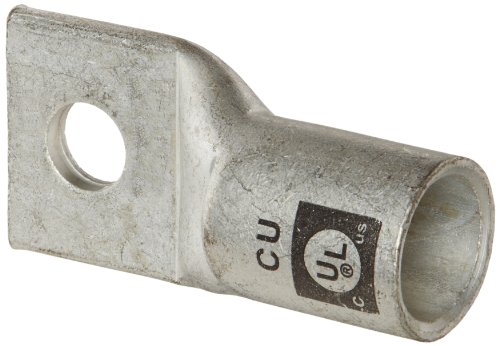 Image of Morris Products 94098 Short Barrel Compression Lug, 1 Hole, Copper, 750mcm Wire Range, Black Color Code, 5 /8 inch Stud Size