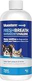 Bluestem Pet Water Additive Oral Care: for Dogs & Cats Bad Breath, Dental Rinse Freshener Treats Plaque & Teeth Tartar. Dog & Cat Mouth Clean Health Treatment for Pets Drinking Bowl