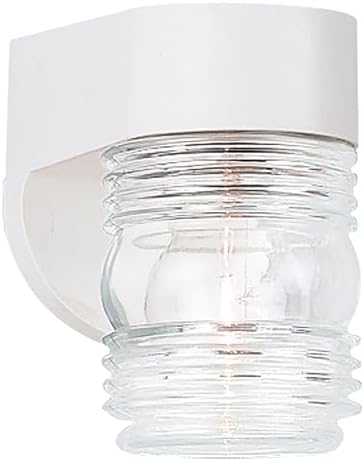 Generation Lighting 1-Light Outdoor Wall Series Traditional Outdoor Wall Lamp White 8750-15, Lovely Wall Lamp for Outdoor Decor, Wall Light Fixture Uses Standard or LED Light Bulb