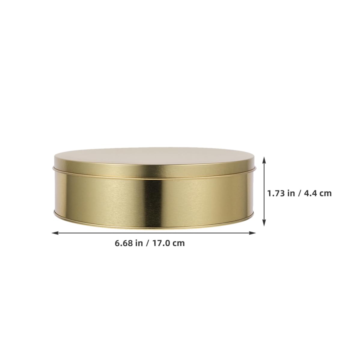 OUNONA Boîtes Métalliques Rondes Faciles à Nettoyer avec Couvercles Lot de 4 à Biscuits de Noël en Métal Doré lors des Fêtes de Noël pour Chocolats et Bonbons