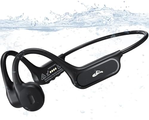 （07:30時点） 骨伝導イヤホン bluetooth 6.1 kemeskin 水泳 IP68完全防水イヤホン 32GBメモリ内蔵 最大8000曲 こつでんどう オープンイヤーヘッドホン 8時間連続再生/通話 マイク付きヘッドセット ランニング サイクリング スポーツ 対応 ブラック