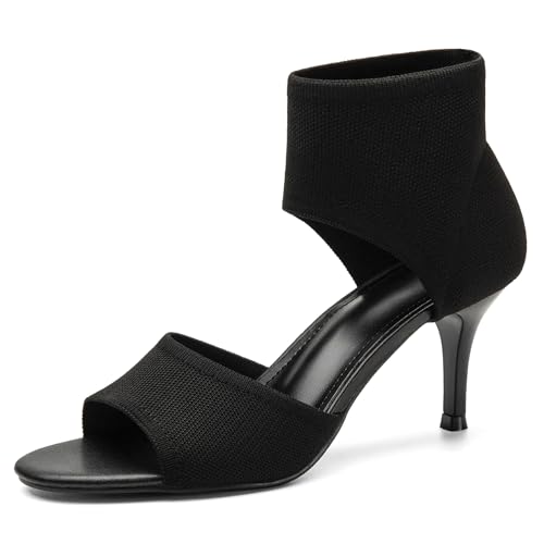 Sandales à talons aiguilles à bout ouvert nu-pieds chics NEWBELLA femme