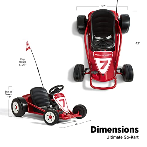 Radio Flyer Ultimate Go-Kart, 24 Volt Outdoor Ride On Toy | Ages 3-8 | 940Z Model