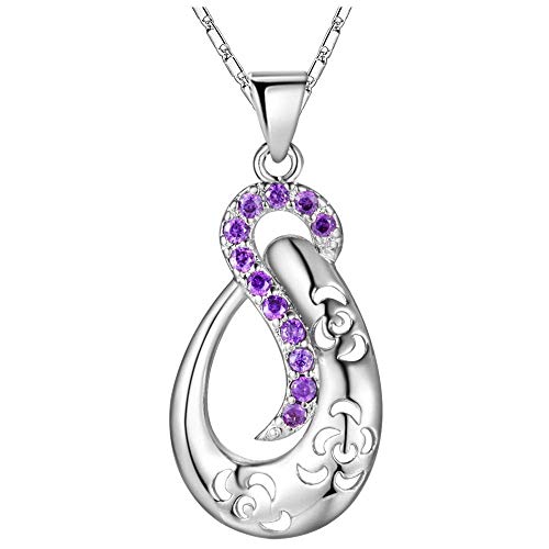 Collier goutte évidée en zircone rose pour rayonner au quotidien