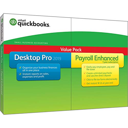 [Old Version] QuickBooks Desktop Pro 2019 with Enhanced Payroll [PC Disc]