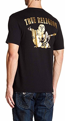 True Religion Men's Big Buddha Metallic Short Sleeve Tee2