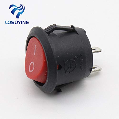 1 pcs 23mm Diameter Big Round Boat Rocker Switches Red 2 Pin ONOFF