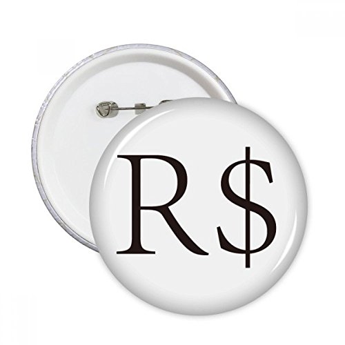 Réal Brésilien Round Pins Badge Bouton pour masquer un accroc ou personnaliser un vêtement