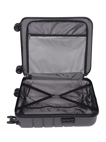 FUR-JADEN-Empower-55CM-Cabin-Size-Hardside-Polycarbonate-Trolley-Suitcase-Luggage-8-Wheels360-Rotation-Number-Lock-Telescopic-Trolley-Handle-Small-Grey