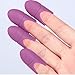 Wearable Nail Soakers Pad Holder, UV Gel Polish Remover Caps Tips, Acrylic Off or Nail Art Removal Tools. 10 Pieces Fingers, Reusable Silicone, PURPLE