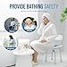 OasisSpace Heavy Duty Shower Chair with Back 500lb, EVA Padded Bath Seat with Height Adjustable Tube- Medical Tool Free Anti-Slip Shower Bench Bathtub Stool for Elderly, Senior, Handicap & Disabled