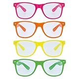 Set di 4 paia di occhiali fluo