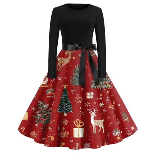 SCBFDI Weihnachtskleid Damen Große Größen,...