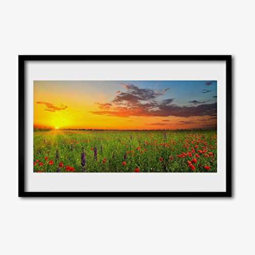 Affiche encadrée murale solution pour illuminer un salon sombre 60x40