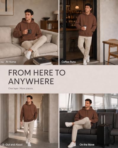 Image of NOBERO Oversized Solid Hooded Sweatshirt for Men | Oversized Hoodie for Men | Hooded Pullover | Cotton Rich Printed Hoodie 280 GSM Fleece