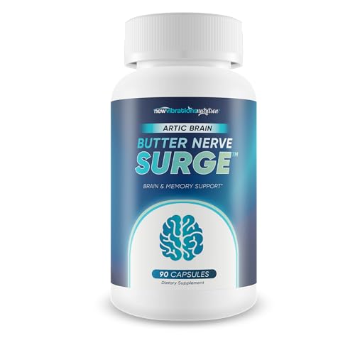 Arctic Brain Butter Nerve Surge - Brain Supplements for Memory and Focus - Lion’s Mane Memory & Nerve Support - Blood Flow Booster to Lower Pressure & Neuro Sludge - Nerve Repair for Neuropathy Damage