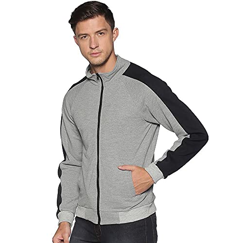 Image of Campus Sutra Men Cotton High Neck Sweatshirt