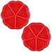 2 Stücke Herzform Silikon Waffel Backform 5 Hohlraum Pancake Muffinform DIY Hausgemachte Backen Dekoration Werkzeug, rot
