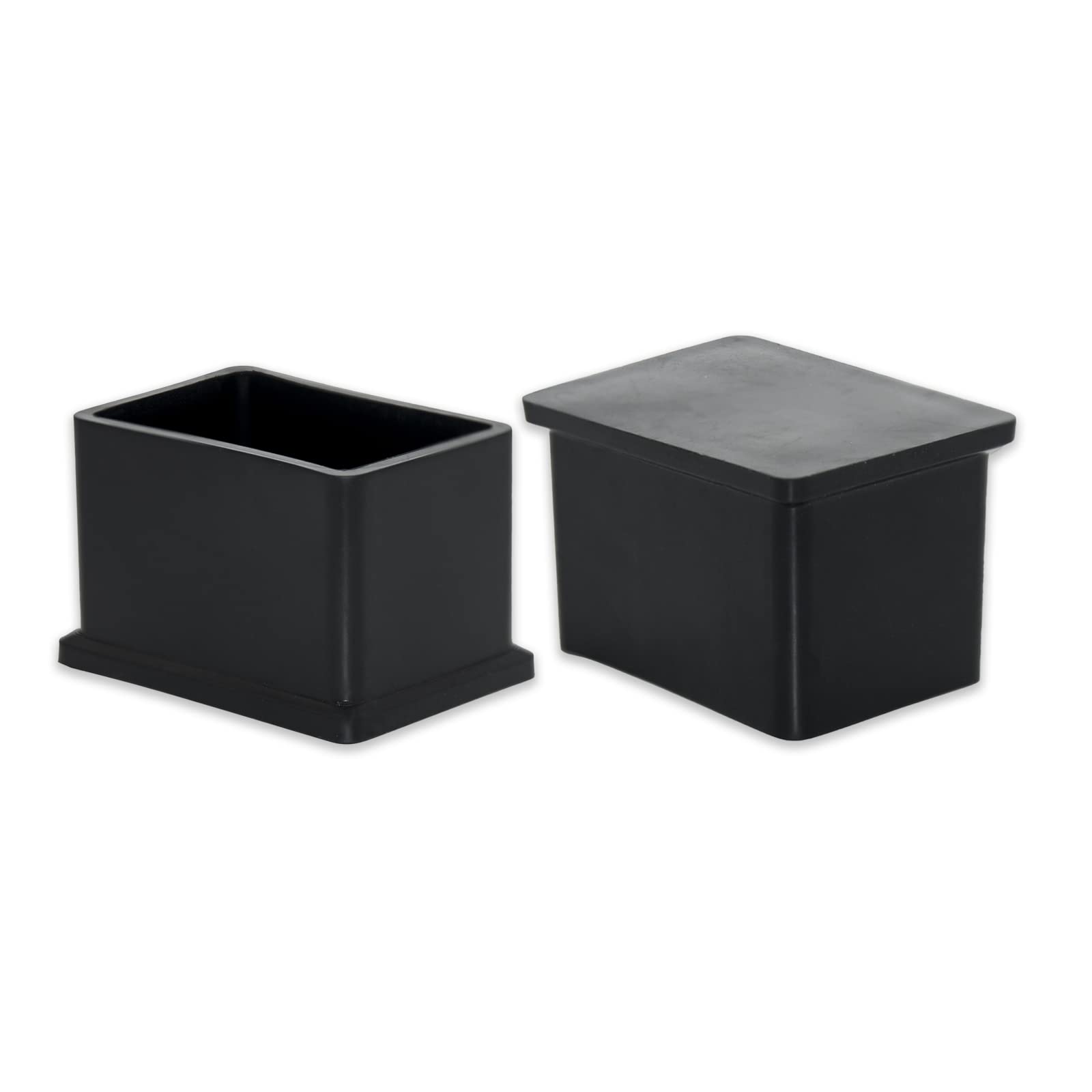 Flyshop Furniture Feet Ferrules Caps Chair Leg Floor Protectors Flexible PVC Furniture Table Covers, Rectangle Legs, 8PCS, 1-3/16" x 2", 30 x 50 mm, Black