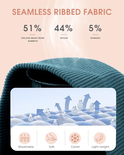 Image of BAMBOO COOL Women's Seamless Tank Top Moisture-Wicking Workout Ribbed Camisoles U-Neck Camis 3-Pack