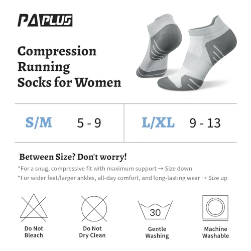 Image of 6 Pairs Compression Socks for Women Ankle Running Socks With Arch Support | Athletic Womens Socks with Heel Tab, Lightweight Cushioned & Breathable for Walking, Running, Workout, Travel, Everyday Wear