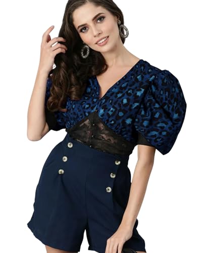 Image of EYEBOGLER Vibrant Visions Trendy Women's Print Regular Fit Tops