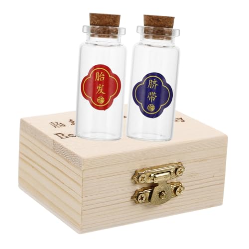 HANABASS Girl Keepsake Box Fetal Hair Cord Box Newborn Keepsake Storage Wood Organizer Unique Present for Mom Dad