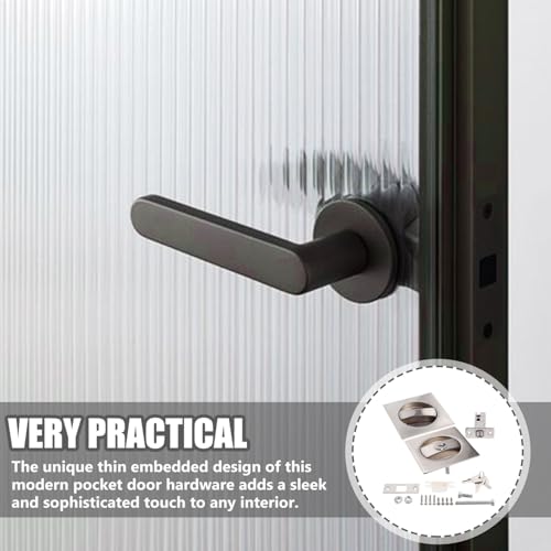 POPETPOP Cerradura para Puerta de Bolsillo Cierre de Privacidad para Puertas Plegables miniatura 7