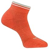 Merrell Zoned Cushioned Wool Hiking Socks-1 Pair Pack-Breathable Unisex Arch Support, Ankle-Coral, S