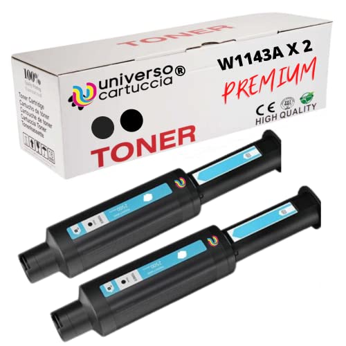 universo cartuccia W1143   Kit de 2 tóneres compatibles con HP Neverstop Laser MFP 1202w 1202nw 1201n 1001nw impresoras (TONER 2 PCS)