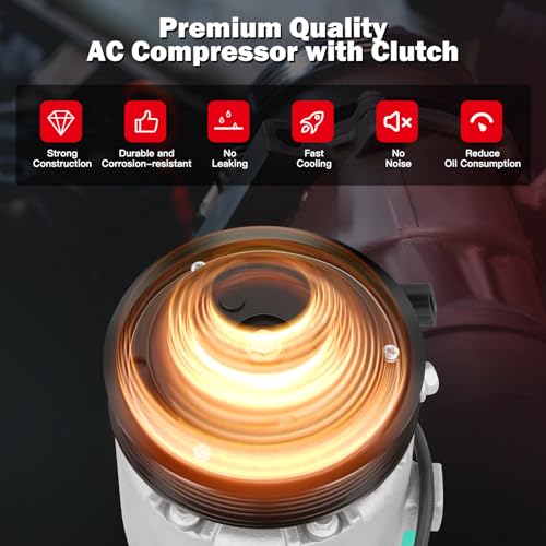 Image of CCIYU AC Compressor w /Clutch for Hyundai Sonata 2.4L 2011-2012