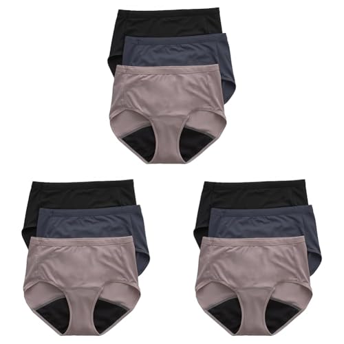 Image of Hanes Women's Comfort, Period Underwear Pack, Light Leaks Period Panties, Light Protection Underwear, 3-Pack
