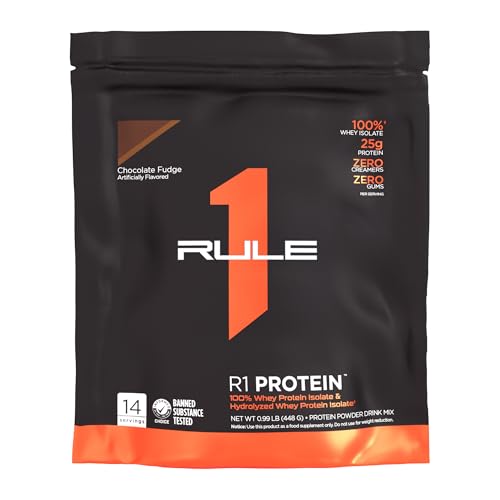 Rule One Whey Protein Isolate/ Hydrolysate16 servings Chocolate Fudge | Rule One Proteína aislada/hidrolizada de suero de leche 16 porciones Sabor Dulce de...