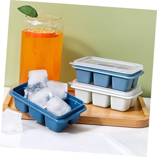 Bandeja para cubitos de hielo 3 pcs con tapa azul degradado miniatura 3