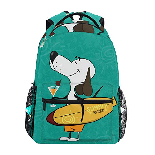 Ahomy mochila escolar para adolescentes y niñas  de viaje con diseño de perro de dibujos