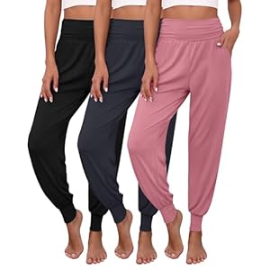 Ficerd 3 Pack Women’s Lounge Pants, Cozy Yoga Joggers with Pockets High Waisted Workout Sweatpants Lightweight Comfy Pants Ficerd 3 Pack Women’s Lounge Pants, Cozy Yoga Joggers with Pockets High Waisted Workout Sweatpants Lightweight Comfy Pants