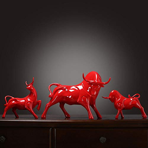 Ornements de bétail en résine d'art moderne rouge 75cm R4278 haute qualité