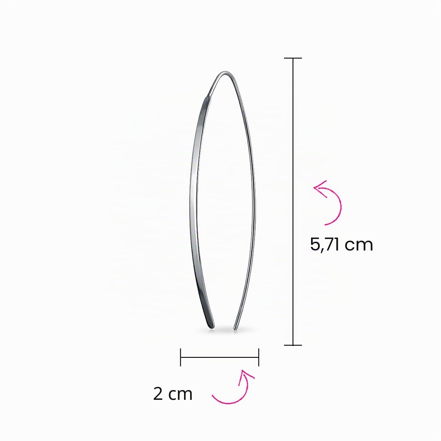 Delicati Orecchini Lineari Sottili E Lunghi Minimalisti Da Donna Per Adolescenti In Argento 925 Placcato In Oro Rosa