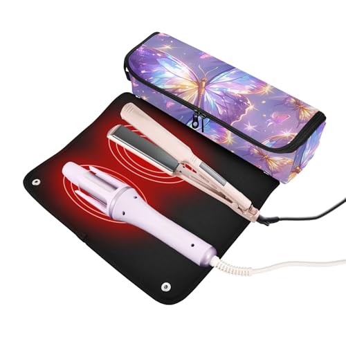 Bolsa de viaje para herramientas de cabello con tapete resistente al calor miniatura 2