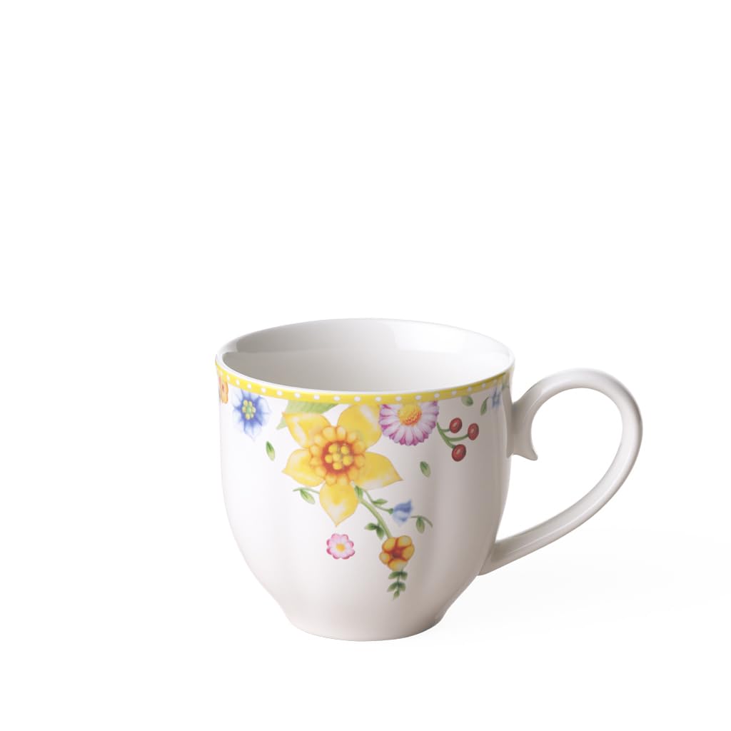 Villeroy & Boch Spring Awakening Coffee Cup, 230 ml, Porcelain, Yellow, Hard, Colourful