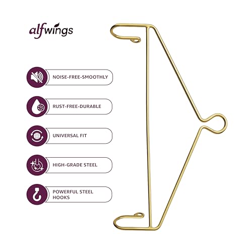 Image of Baby Cradle Hanger Steel | Supports Up to 25Kg | Strong Metal | for Thottil Swing Jhula Palna | (Gold, Without Hole)