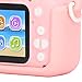 Tyenaza Mini Digital Kids Camera, 20MP Pink Cartoon Style Video & Selfie Camera, Rechargeable Toddler Toys, Excellent Gift for Boys or Girls