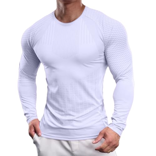 T-shirt basique pour la gym avec manches longues coupe droite respirant sans capuche