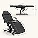 Charmmade Electric Tattoo Chair Bed for Client,w/Remote,Electric Lift Massage Table, Facial Lash Beds Chairs for Esthetician,3-Section Folding for Client/Esthetician/Artist, Heavy-Duty 440lbs (Black)